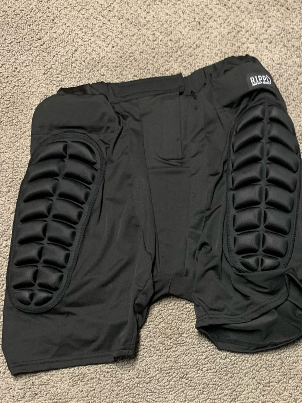Ripple Impact Gear:  Black Padded Protective Shorts - Shock Absorbent